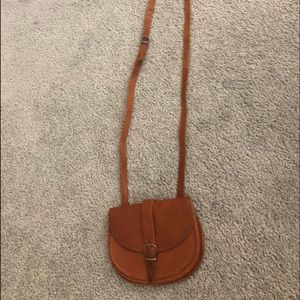 Small Tan leather crossbody bag